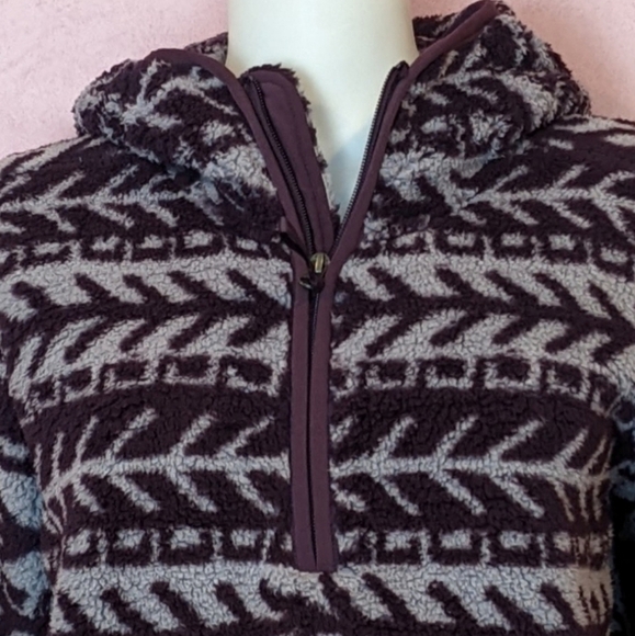The North Face Purple Printed Campshire 2.0 Pullover Hoodie Jacket size Small - Picture 2 of 9
